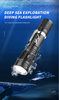 LO-073 Aluminum Alloy Easy Carry Protable Metal Clip Diving Flashlight