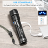 Zeta XO 26650 Battery USB Rechargeable XHP160 IPX67 Waterproof Zoomable Flashlight