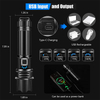 S0016 Zoomable P70 / XHP90 LED Rechargable Flashlight