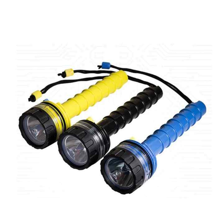 AJS-889 1450 Lumens IP68 Large Alloy Light Cup 6V Led Scube Diving Waterproof Flashlight