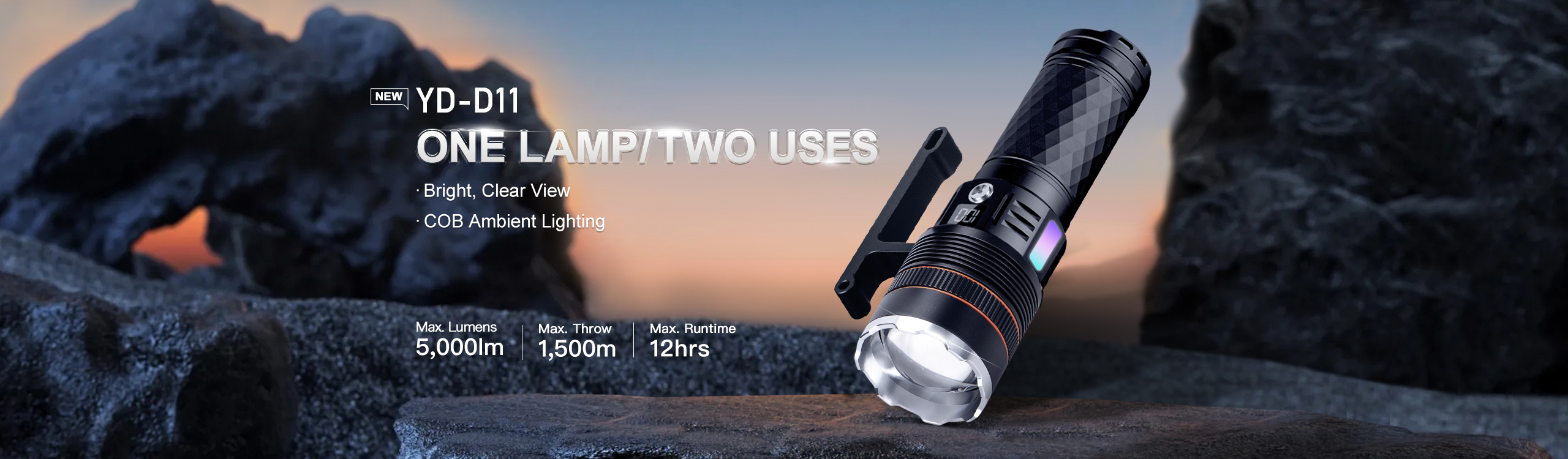 Helius YD-D11 5000 Lumens Zoomable Flashlight