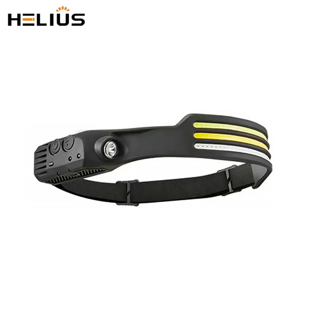 H689-3 COB Red Warning Light Built-in Polymer Battery Silicon Head Band LED Headlamp