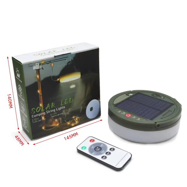 Ah07 LED Camping String Lights Remote Control Solar Charging 