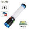 F080 COB T6 LED Flashlight with Zoomable Rechargeable Torch Magnet Alarm 