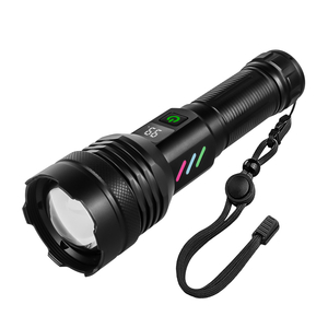 FK121 Digital Power Display Telescopic Zoomable Aluminum Alloy LED Flashlight 