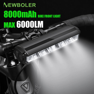 BC-013 6000 lumen 8000mAh Waterproof Cycling Bike Front Light