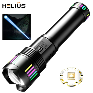 S349 1000m Long Range Type-C Rechargeable USB Output Digital Display LED Zoomable Flashlight