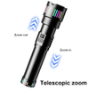 S349 1000m Long Range Type-C Rechargeable USB Output Digital Display LED Zoomable Flashlight