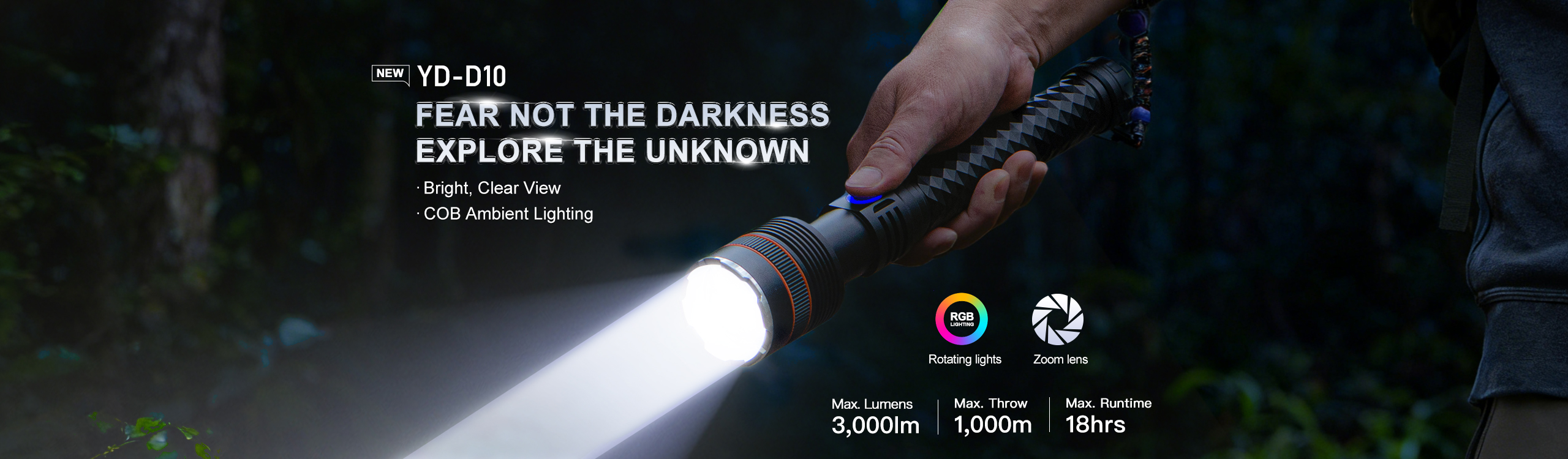 Helius YD-D11 5000 Lumens Zoomable Flashlight