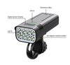 BC-017 10000mAh Digital Battery Indicator Rechargeable 7000lm 8 LED Bicycle Front Light