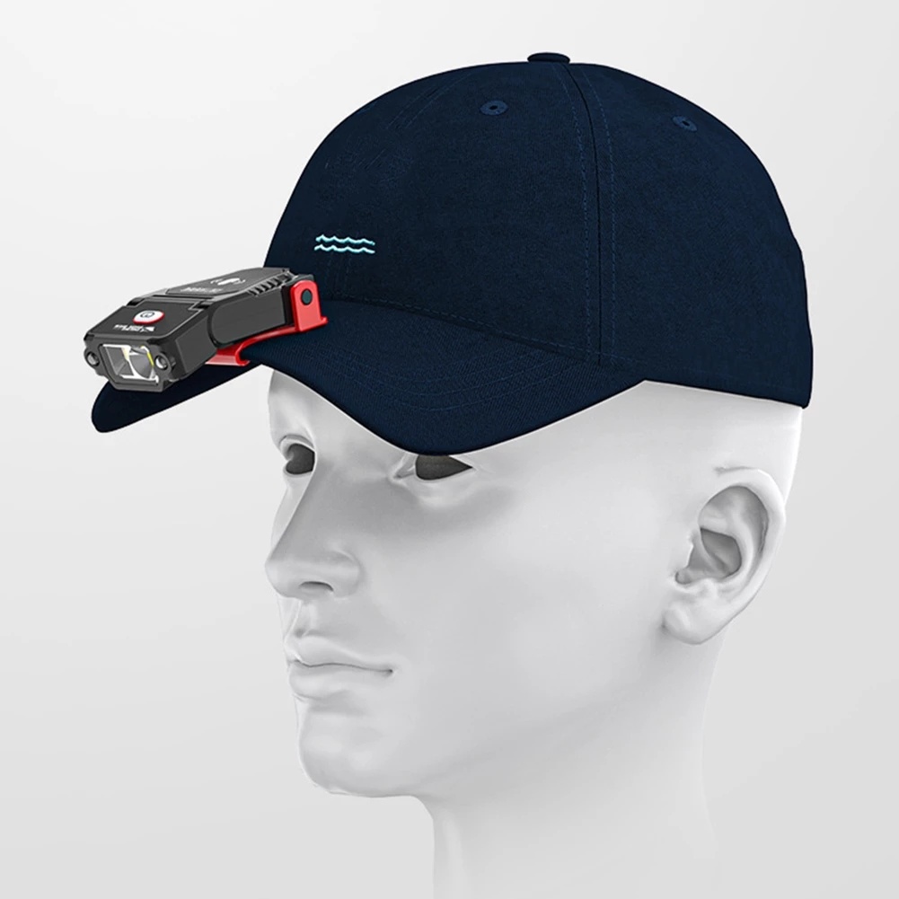 Mini Sensor Hat Clip Cap USB Rechargeable Adjustable Angle LED Headlamp_002
