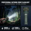 Helius YD-D9 3000 Lumens Spotlight - USB-C Rechargeable Torch with RGB Ambient Light
