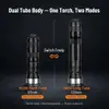 Helius RS30 Dual Light Source Flashlight - 2300 Lumens IPX8 EDC Torch with Dual Tube
