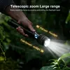 Helius YD-D10 4000 Lumens Spotlight - USB-C Rechargeable Torch with Fluorescent Strip