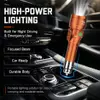 Helius MCL-009C Car Flashlight - RGBW Multicolor USB-C Torch with Cigarette Lighter Charging