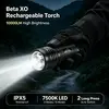10000 Lumens ከፍተኛ ኃይል የሚሞላ የ LED የእጅ ባትሪ ለካምፕ እና ለእግር ጉዞ - ቤታ Xo