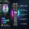 Helius YD-D9 3000 Lumens Spotlight - USB-C Rechargeable Torch with RGB Ambient Light