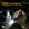 Helius RS30 Dual Light Source Flashlight - 2300 Lumens IPX8 EDC Torch with Dual Tube