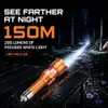 Helius MCL-009C Car Flashlight - RGBW Multicolor USB-C Torch with Cigarette Lighter Charging