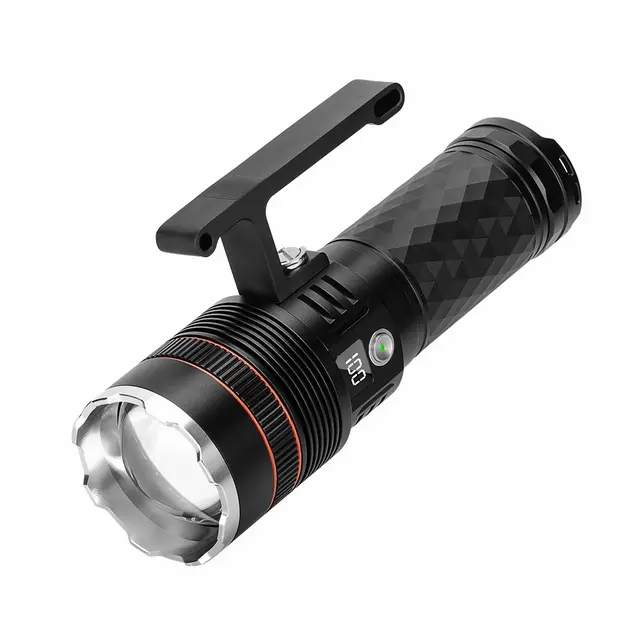 Helius YD-D11 5000 Lumens Spotlight - USB-C Rechargeable Torch with RGB COB Side Light