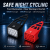 Helius YY-518 Bike Light Set - Front & Rear USB-C Rechargeable LED Bicycle Lights
