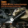 Helius RS30 Dual Light Source Flashlight - 2300 Lumens IPX8 EDC Torch with Dual Tube