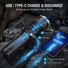 Helius YD-D11 5000 Lumens Spotlight - USB-C Rechargeable Torch with RGB COB Side Light