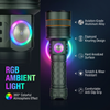 Helius YD-D9 3000 Lumens Spotlight - USB-C Rechargeable Torch with RGB Ambient Light