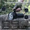 Helius H-12C 70000 Lumens የመፈለጊያ ብርሃን - 12*XHP70.2 USB-C ችቦ ከማቀዝቀዣ ደጋፊዎች ጋር