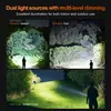 Helius T95 Zoomable Flashlight - P50 + 10*3030 LED USB-C Torch with Battery Display