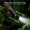 Helius YD-D10 4000 Lumens Spotlight - USB-C Rechargeable Torch with Fluorescent Strip