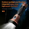Helius T95 Zoomable Flashlight - P50 + 10*3030 LED USB-C Torch with Battery Display