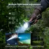 Helius YD-D10 4000 Lumens Spotlight - USB-C Rechargeable Torch with Fluorescent Strip