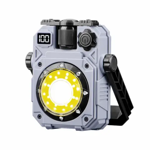 Helius Y018 Solar Work Light - XTE COB Rechargeable Camping Lantern with Magnetic Base