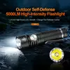 Helius E35 Tactical Flashlight - 5000 Lumens 9-Core P50.4 USB-C Torch with Strike Bezel